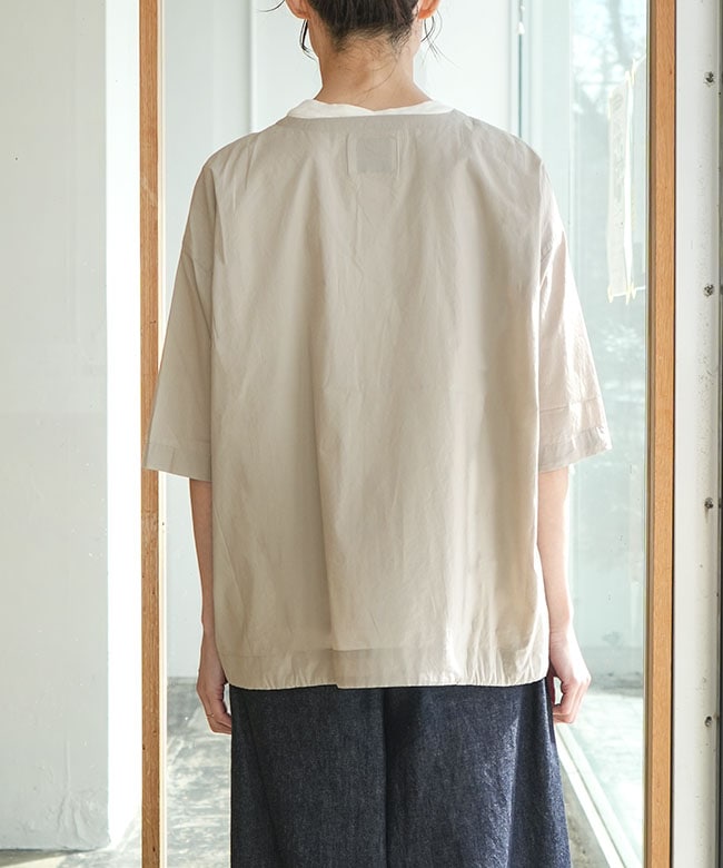 solamonat ソラモナ ナチュラル 生成り カーディガン ◇solamonat poche(ソラモナポッシェ) リネンキャンバスリネンリブ