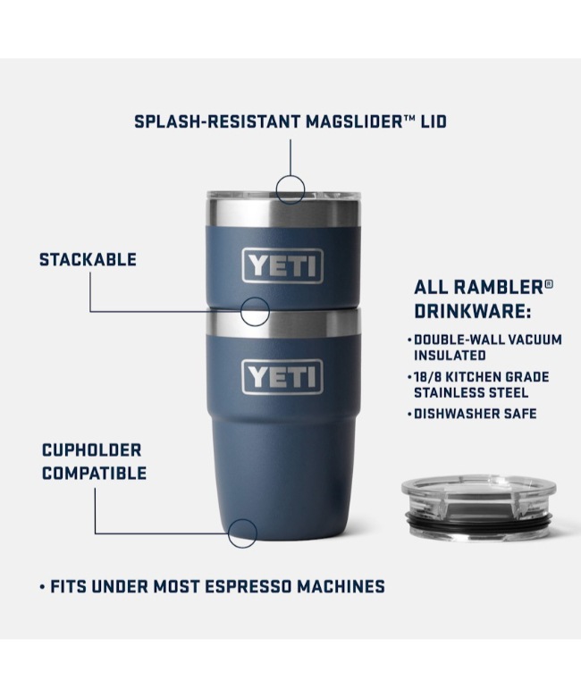 Yeti スタッカブルカップ16oz レッド　二個セット　新品 YETI イエティ コーヒーカップ 2個セット ランブラー 118ml