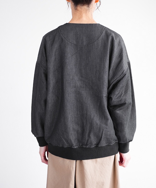 P80602] prit(プリット) 別注カラーあり ニットデニム ZIP