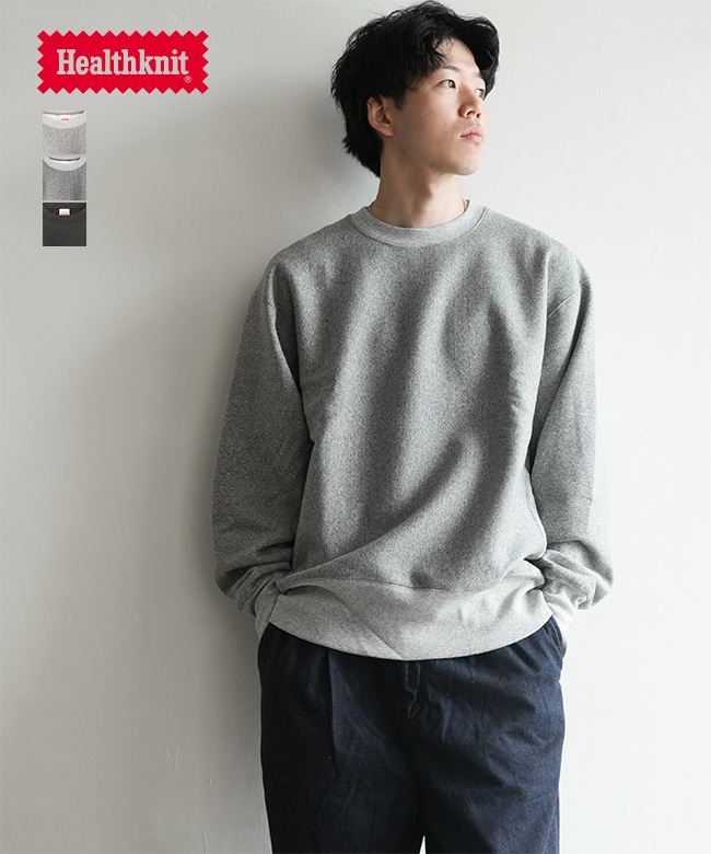 HR25F-M151]Healthknit(ヘルスニット) LOCKER WEIGHT SWEAT CREW