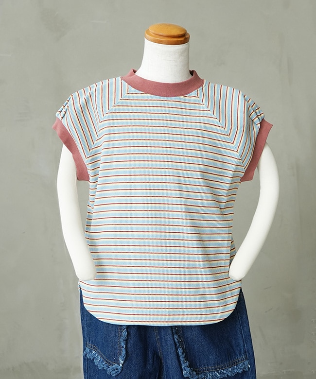 SALE 20%OFF】p.premier(ピードットプルミエ)先染めボーダーワッフル