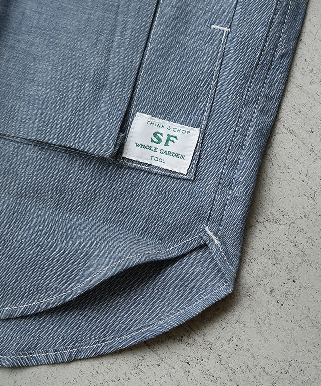 SASSAFRAS (ササフラス) Digs Crew Half 1/2 - 5oz Chambray ディグズ