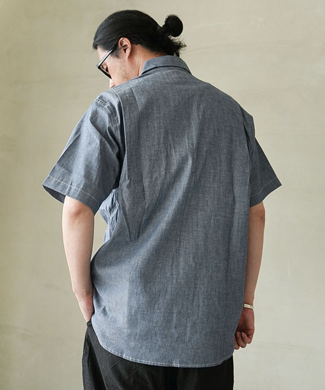 SASSAFRAS (ササフラス) Digs Crew Half 1/2 - 5oz Chambray ディグズ