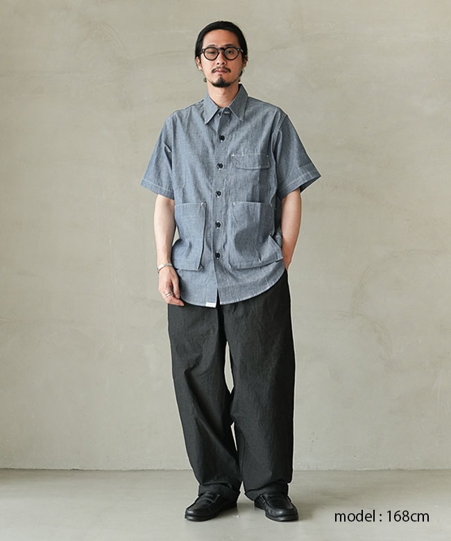 SASSAFRAS (ササフラス) Digs Crew Half 1/2 - 5oz Chambray ディグズ