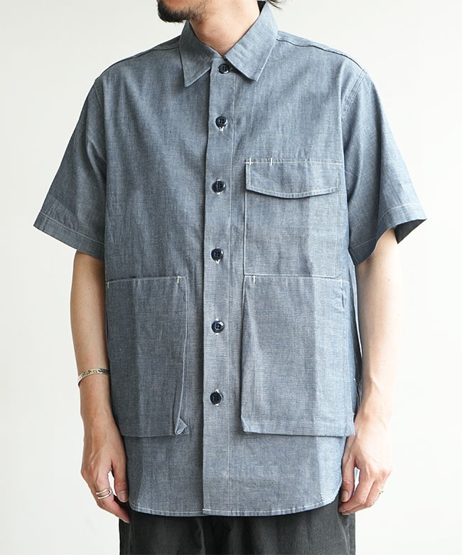 SASSAFRAS (ササフラス) Digs Crew Half 1/2 - 5oz Chambray ディグズ