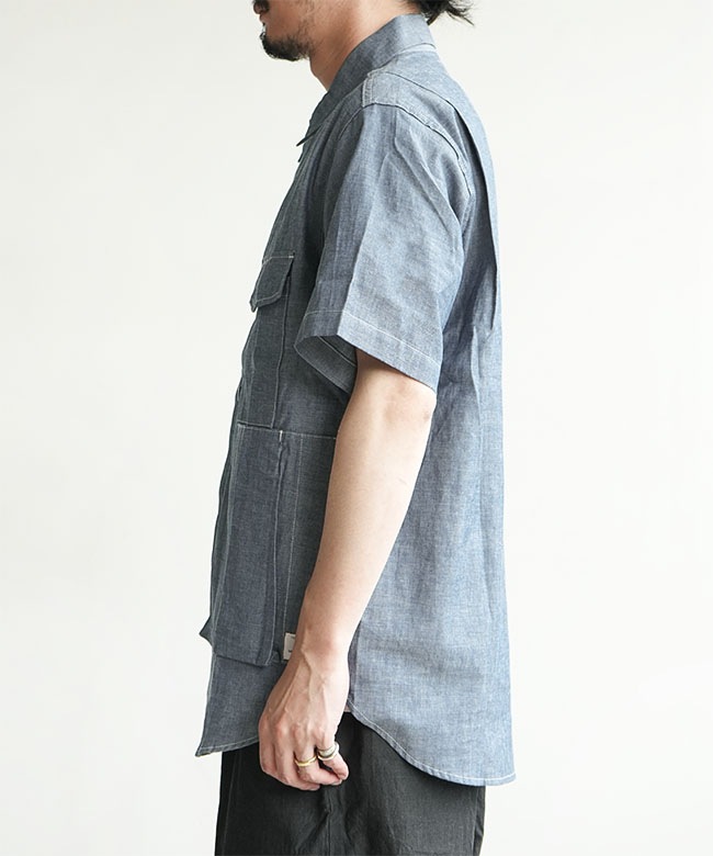 SASSAFRAS (ササフラス) Digs Crew Half 1/2 - 5oz Chambray ディグズ