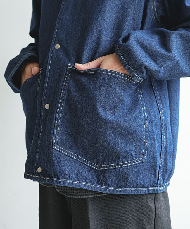 ◇DANTON(ダントン) COVERALL SHIRT カバーオールシャツ デニム