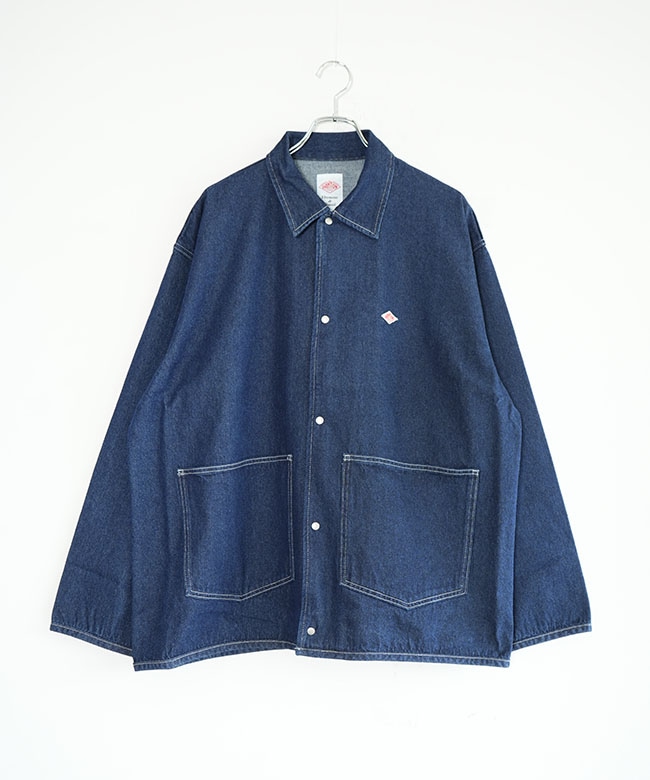 DANTON デニムジャケット カバーオール インディゴ 40 ◇DANTON(ダントン) COVERALL SHIRT カバーオールシャツ デニム