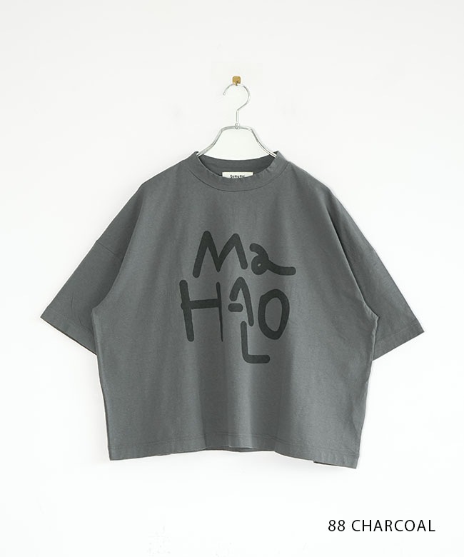 tumugu(ツムグ) ラフィ天竺プリントT(MaHaLo) Tシャツ トップス 半袖