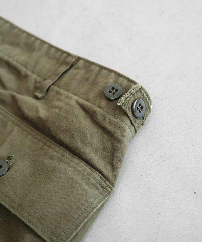 76年　ヴィンテージ ファティーグパンツ orSlow(オアスロウ) HERRINGBONE VINTAGE FIT FATIGUE PANTS