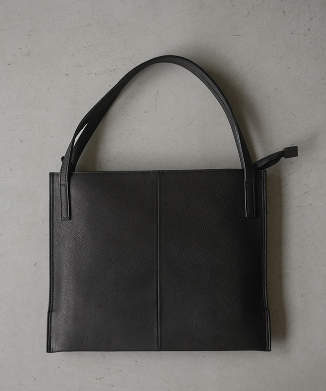 ノーブランド　良革　良型　ブラック・グレー CL3942]【保存袋付き】CLEDRAN(クレドラン)NOUVE GUSSET TOTE ノーヴェ