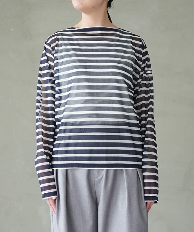 ORCIVAL(オーシバル/オーチバル) SEETHROUGH BOAT NECK L/S P.O