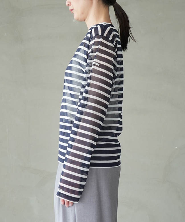 ORCIVAL(オーシバル/オーチバル) SEETHROUGH BOAT NECK L/S P.O ORCIVAL(オーシバル/オーチバル) SEETHROUGH BOAT NECK L/S P.O