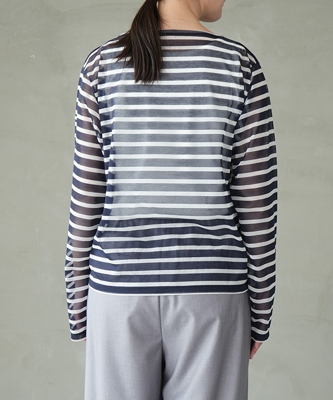 ORCIVAL(オーシバル/オーチバル) SEETHROUGH BOAT NECK L/S P.O