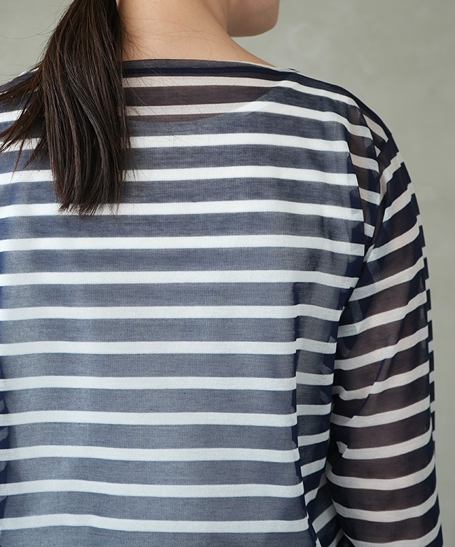 ORCIVAL(オーシバル/オーチバル) SEETHROUGH BOAT NECK L/S P.O