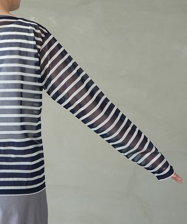ORCIVAL(オーシバル/オーチバル) SEETHROUGH BOAT NECK L/S P.O