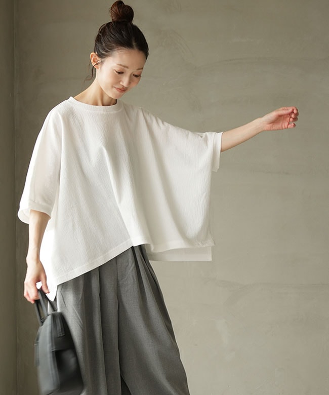 SALE 30%OFF】mizuiro ind(ミズイロインド)crape wide P/O クレープ