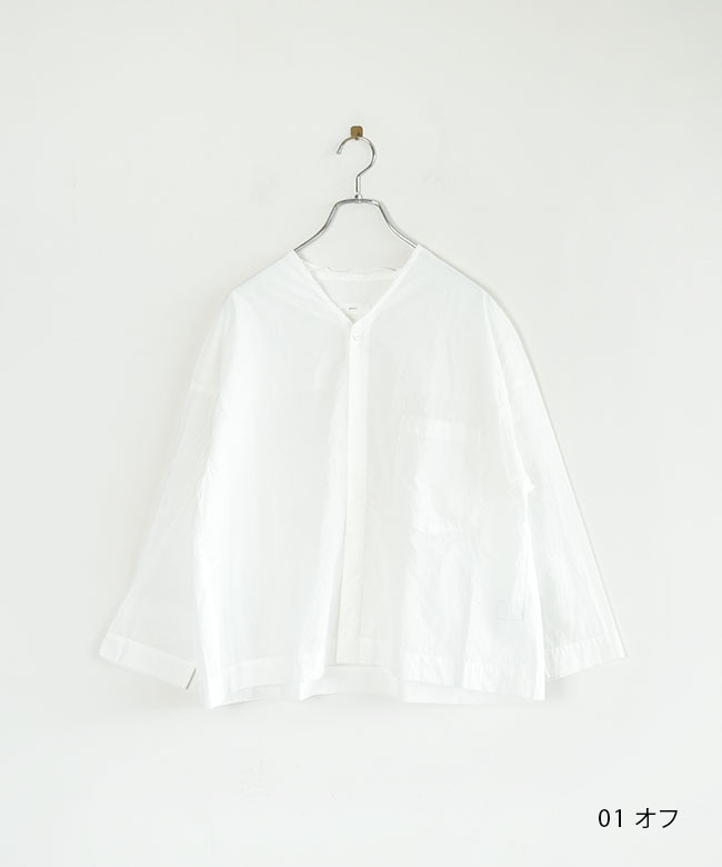 SALE 50%OFF】[P81518]prit(プリット) エアリーコットンノーカラー