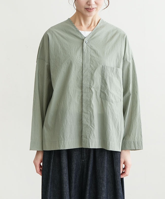 SALE 50%OFF】[P81518]prit(プリット) エアリーコットンノーカラー