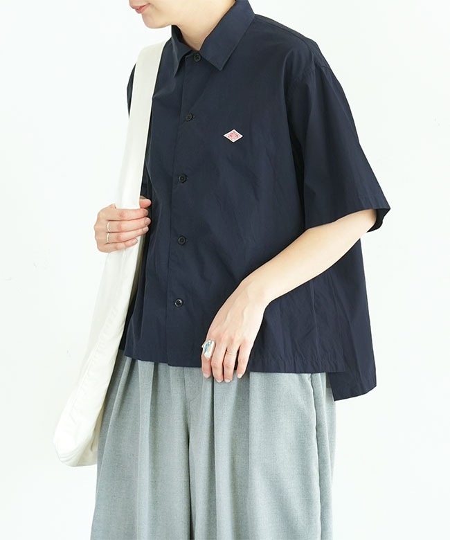 ◇DANTON(ダントン) コットンポプリンハーフスリーブシャツ 半袖 五分