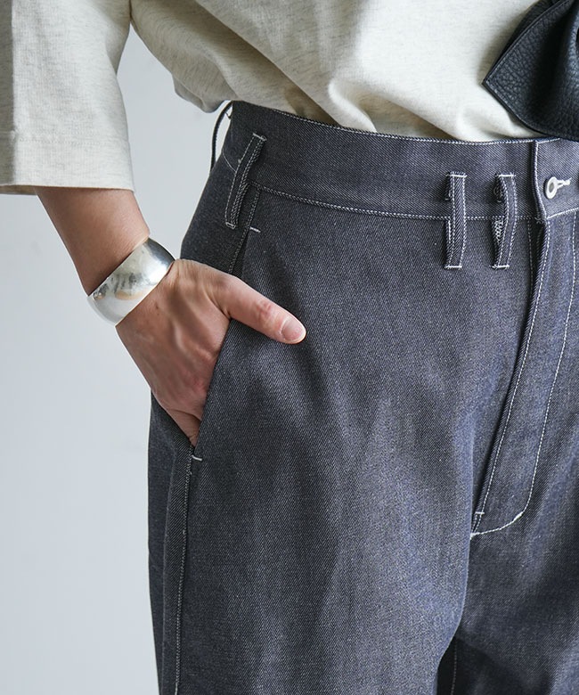 新品 FIRMUM フィルマム リネン テーパードパンツ XS FK-FR0603DM]FIRMUM(フィルマム) FDPLDM ポリエステル&コットン ドライ