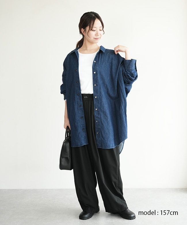 ミズイロインドデニムワイドシャツ 楽天市場】【12/4(木)20:00からP10倍】mizuiro ind ミズイロインド