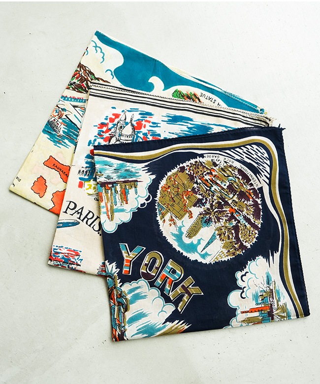 BBB2139-64/Par/NY2/Haw]BINDU(ビンドゥ)マッププリント 64スカーフ