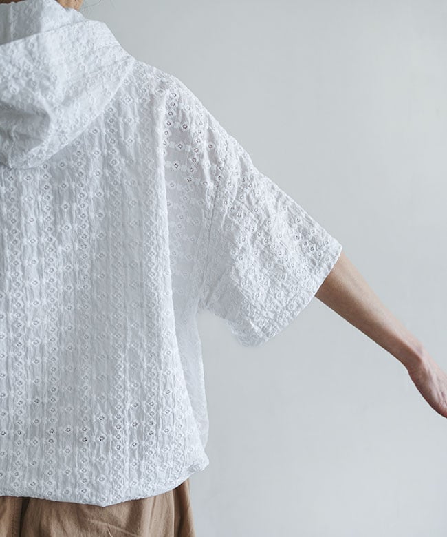 ◎◎◇SOLAMONAT LARME(ソラモナラーム) 刺繍レースフーディ トップス