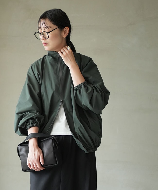 ◇mizuiro ind (ミズイロインド) high neck zip blouson ハイネック
