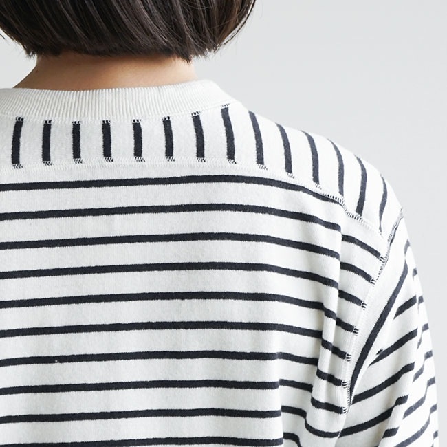 【美品】  Shinzone / シンゾーン | MILITARY PULLOVER ミリタリープルオーバー ボーダー ロングスリーブTシャツ | F | ホワイト / ネイビー | レディース THE SHINZONE(ザ シンゾーン)MILITARY PULLOVER/長袖 プルオーバー