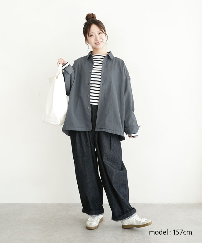 SALE 50%OFF】[P80608]prit(プリット) 60/1アンカットコール近江晒加工