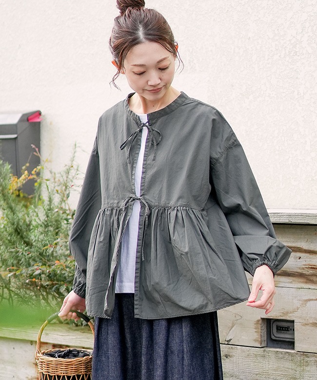 36-318X]Brocante(ブロカント) CM50/ブロード ボレロシャツ レディース