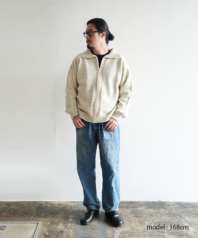 SALE 50%OFF】Caledoor(カレドアー) Merino Wool zip-up jumper メリノ