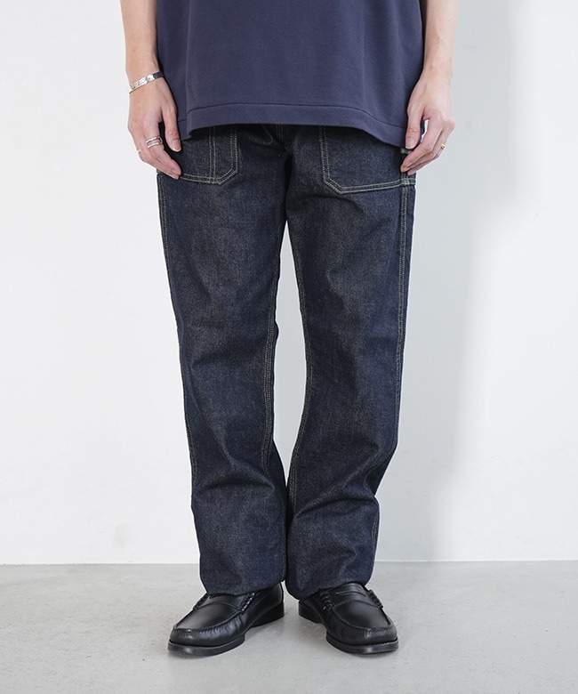 【美品】【濃紺】SASSAFRAS ササフラス ストレートデニム M SASSAFRAS(ササフラス) FALL LEAF PANTS 13.5oz Denim フォールリーフ