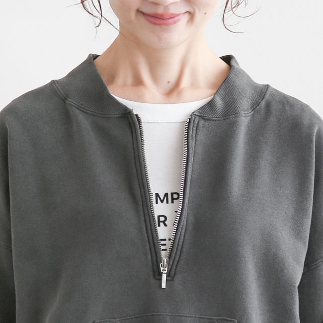 ■美品 SOLAMONAT ソラモナ ピグメントスウェット ハーフジップ SOLAMONAT｜ピグメントスウェットハーフジッププルオーバー SMA