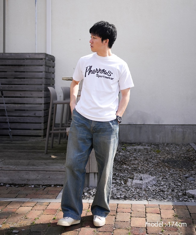 『希少サイズW35◎』Pherrow's(フェローズ)501XXモデル452P Pherrow's(フェローズ) WOODY別注半袖プリントTシャツ 