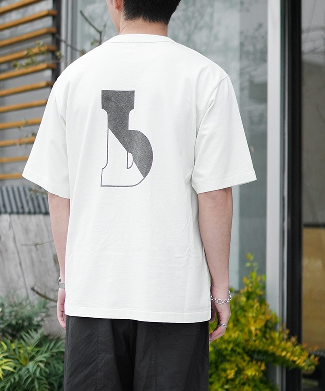 ブラームス ROOTSTOCK Tシャツ カットソー 半袖 クルーネック 白 blurhms ROOTSTOCK(ブラームスルーツストック) NEBRASKA Print Tee