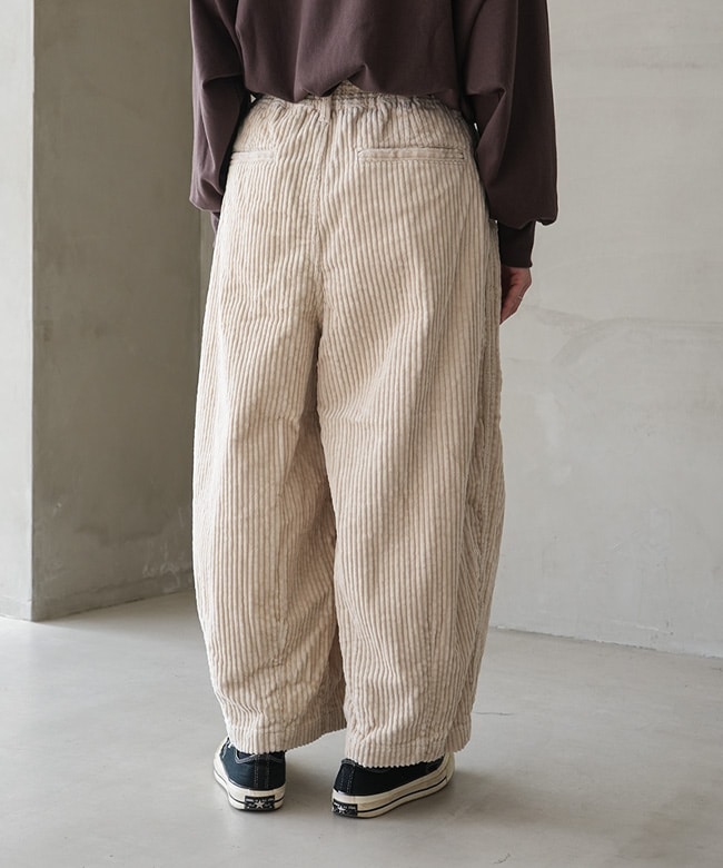 A12425]HARVESTY(ハーベスティ) BIG CORDUROY CIRCUS PANTS ビッグ