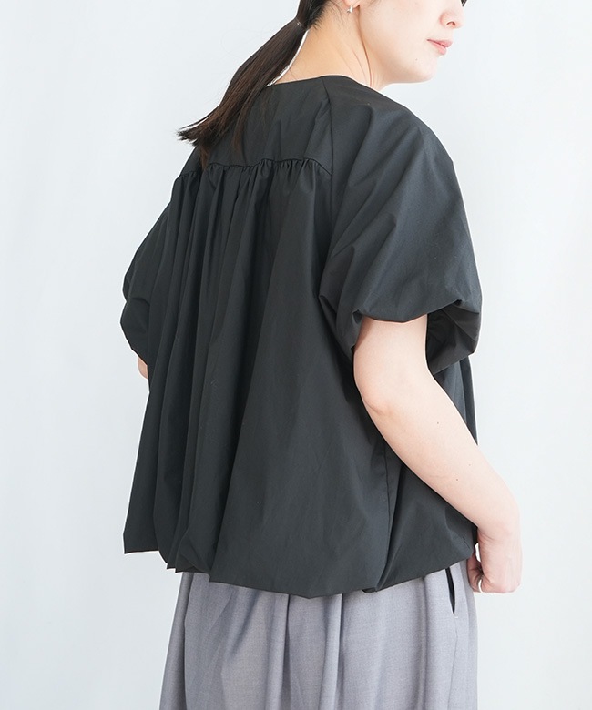 mizuiro ind(ミズイロインド)ballon no collar shirt バルーンノー