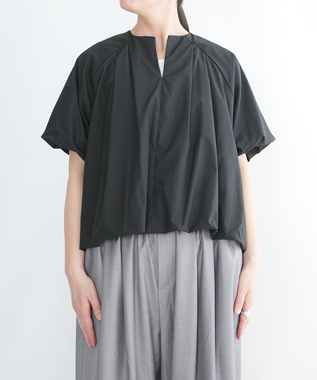 mizuiro ind(ミズイロインド)ballon no collar shirt バルーンノー