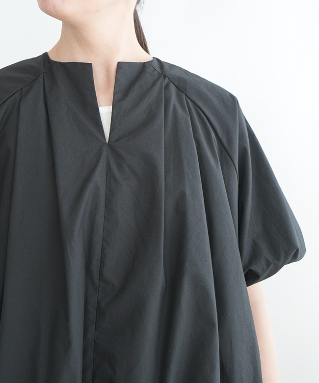 SALE 20%OFF】mizuiro ind(ミズイロインド)ballon no collar shirt