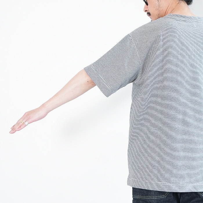 nanamica(ナナミカ) Micro Stripe Pocket Tee マイクロストライプ
