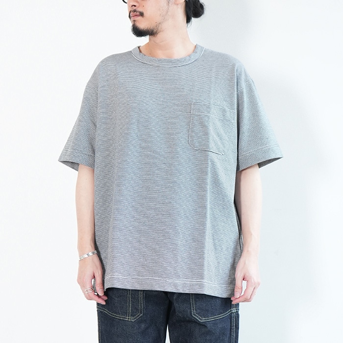 nanamica(ナナミカ) Micro Stripe Pocket Tee マイクロストライプ