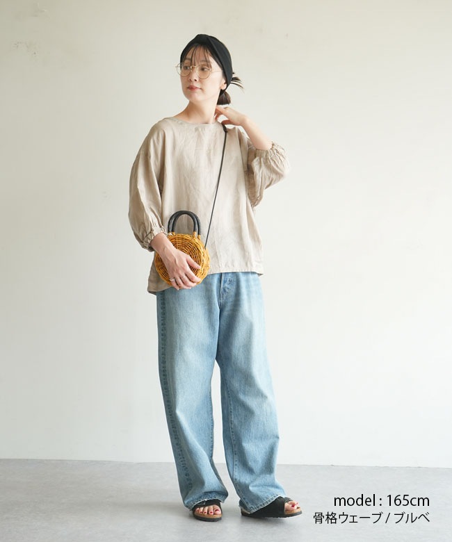 SALE 30%OFF】SETTEN(セッテン)1/60リネンキャンバス ギャザースリーブ