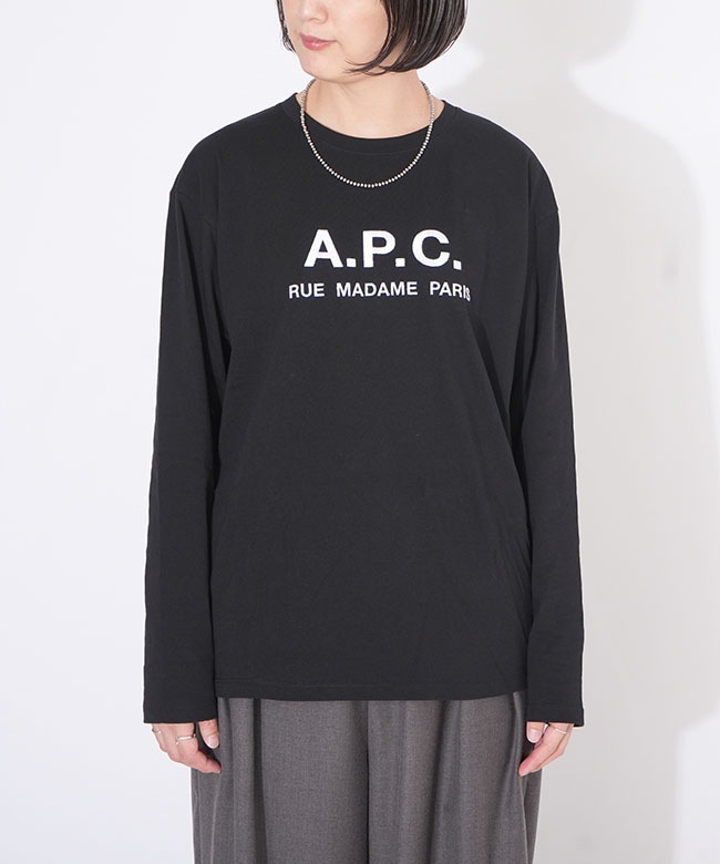 TOPPO　A.P.C. 新品、未使用お値下げ✨ブラック ロゴ長袖Tシャツ 国内正規販売店】[25082193309]A.P.C.(アー・ペー・セー) JERSEY SEC