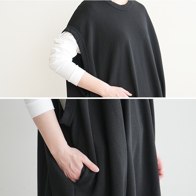 FIRMUM フィルマム チュニック ワンピース ゆったり オーバーサイズ FIRMUM(フィルマム)サーマル ワッフルニットワンピース/タンクトップ