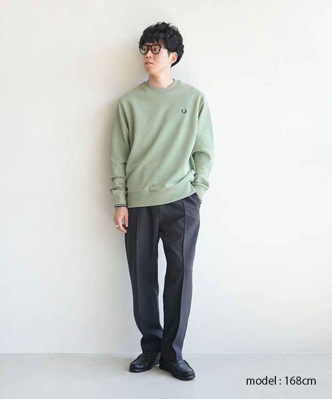 【新品未使用】FRED PERRY M7535 M Field Green M7535]FRED PERRY(フレッドペリー) Crew Neck Sweatshirt クルー