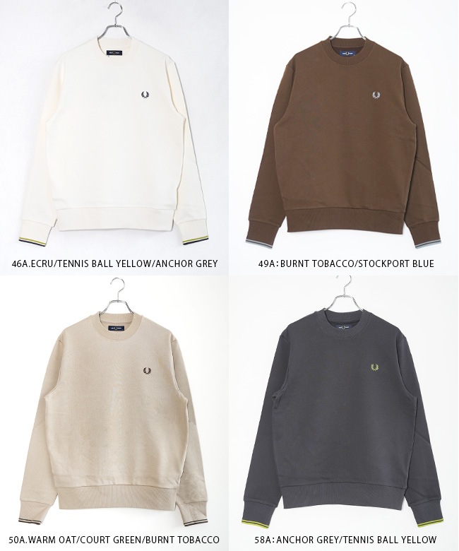 M7535]FRED PERRY(フレッドペリー) Crew Neck Sweatshirt クルーネック