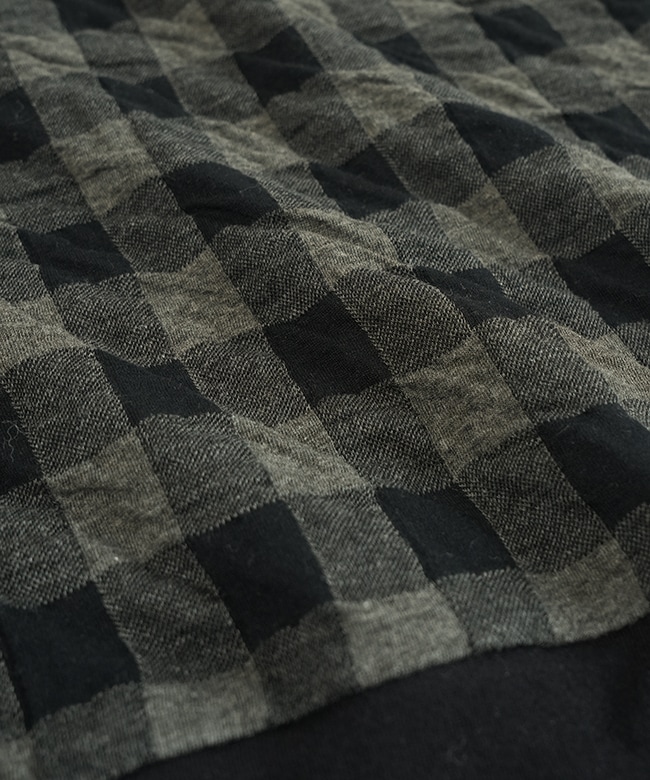 ■新品■ナチュラルランドリー　ダプワッシャーイージーコート　ブラックギンガム □新品□ナチュラルランドリー ダプワッシャーイージーコート