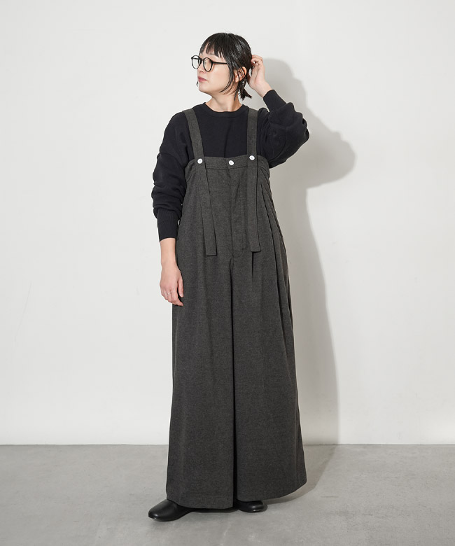 ohga ブラックサロペット・オーバーオール ohga ブラックサロペット・オーバーオール ohga ブラック